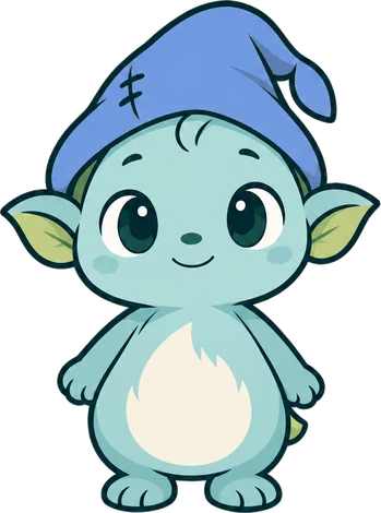 Otto, the operations mascot, in a blue hat